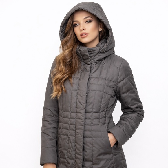 Calvin Klein Jackets & Blazers - Dark Gray Feather Down Puffer Jacket 🤍